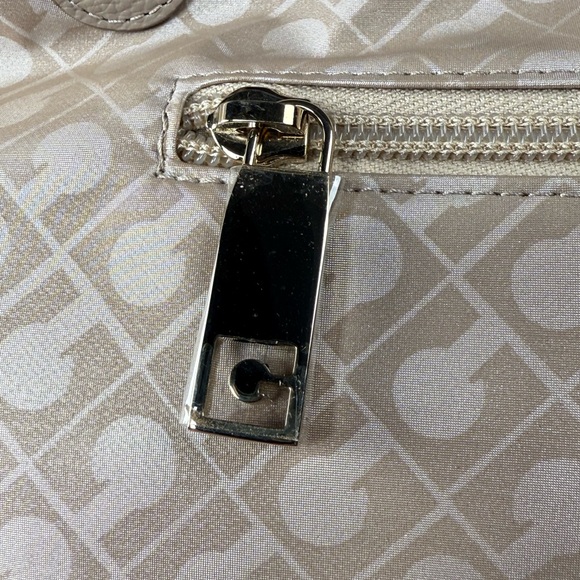 Gherardini Cream & Taupe Softy Tote Bag with Leather Trim and Handles. NWOT - Picture 4 of 14